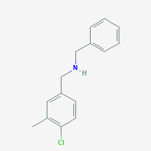 molecular formula C15H16ClN B13256412 Benzyl[(4-chloro-3-methylphenyl)methyl]amine 