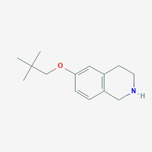 molecular formula C14H21NO B13256421 6-(2,2-Dimethylpropoxy)-1,2,3,4-tetrahydroisoquinoline 