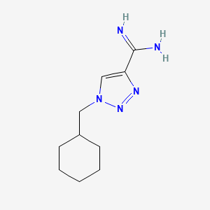 molecular formula C10H17N5 B13256450 1-(Cyclohexylmethyl)-1H-1,2,3-triazole-4-carboximidamide 