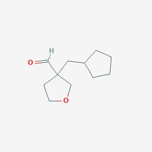 3-(Cyclopentylmethyl)oxolane-3-carbaldehyde