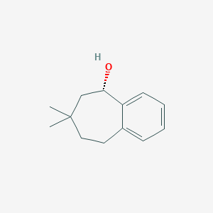 molecular formula C13H18O B13256473 (5S)-7,7-Dimethyl-6,7,8,9-tetrahydro-5H-benzo[7]annulen-5-ol 