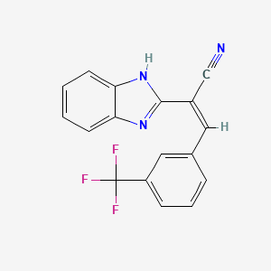 (Z)-2-(1H-benzimidazol-2-yl)-3-[3-(trifluoromethyl)phenyl]prop-2-enenitrile