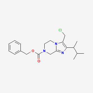 Benzyl 3-(chloromethyl)-2-(3-methylbutan-2-yl)-5H,6H,7H,8H-imidazo[1,2-a]pyrazine-7-carboxylate