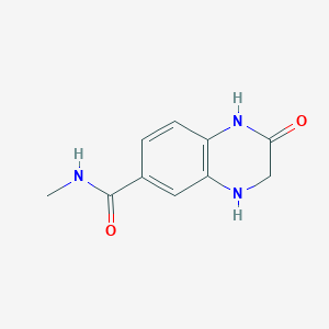 molecular formula C10H11N3O2 B13256497 N-Methyl-2-oxo-1,2,3,4-tetrahydroquinoxaline-6-carboxamide 