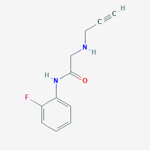 molecular formula C11H11FN2O B13256514 N-(2-Fluorophenyl)-2-[(prop-2-yn-1-yl)amino]acetamide 