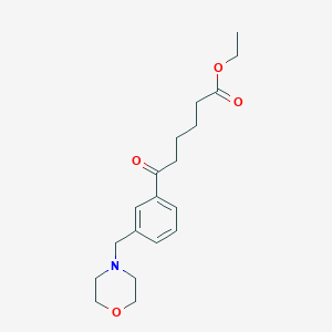 B1325652 Ethyl 6-[3-(morpholinomethyl)phenyl]-6-oxohexanoate CAS No. 898792-48-8
