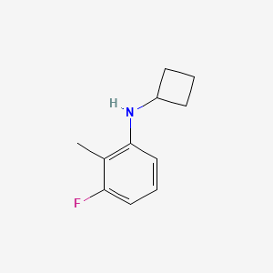 molecular formula C11H14FN B13256565 N-cyclobutyl-3-fluoro-2-methylaniline 