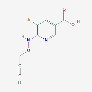 5-Bromo-6-[(prop-2-yn-1-yloxy)amino]pyridine-3-carboxylic acid