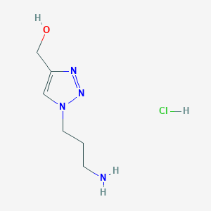 [1-(3-aminopropyl)-1H-1,2,3-triazol-4-yl]methanol hydrochloride