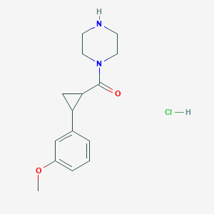 1-([2-(3-Methoxyphenyl)cyclopropyl]carbonyl)piperazine hydrochloride