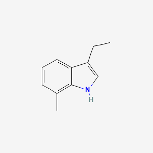 molecular formula C11H13N B13256621 3-ethyl-7-methyl-1H-indole 