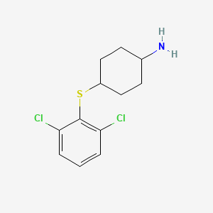 4-[(2,6-Dichlorophenyl)sulfanyl]cyclohexan-1-amine