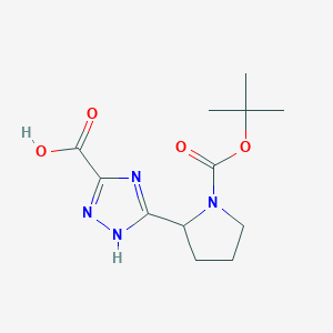 3-{1-[(tert-butoxy)carbonyl]pyrrolidin-2-yl}-1H-1,2,4-triazole-5-carboxylic acid