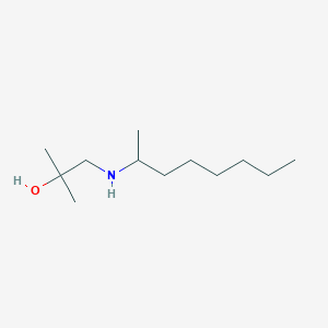 molecular formula C12H27NO B13256688 2-Methyl-1-[(octan-2-yl)amino]propan-2-ol 