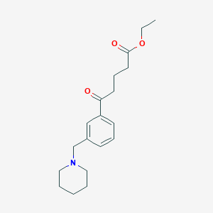 B1325669 Ethyl 5-oxo-5-[3-(piperidinomethyl)phenyl]valerate CAS No. 898793-77-6