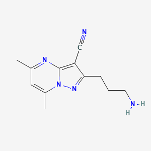 2-(3-Aminopropyl)-5,7-dimethyl-pyrazolo[1,5-a]pyrimidine-3-carbonitrile