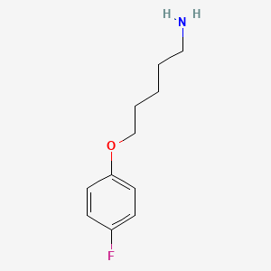 molecular formula C11H16FNO B13256762 5-(4-Fluorophenoxy)pentan-1-amine 