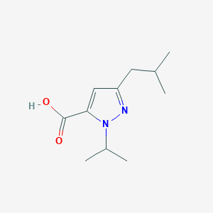 3-(2-Methylpropyl)-1-(propan-2-YL)-1H-pyrazole-5-carboxylic acid