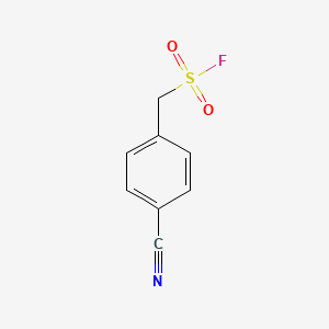 molecular formula C8H6FNO2S B13256792 (4-Cyanophenyl)methanesulfonyl fluoride 