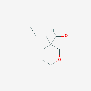 3-Propyloxane-3-carbaldehyde