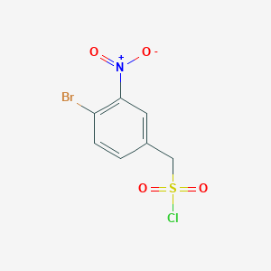 molecular formula C7H5BrClNO4S B13256850 (4-Bromo-3-nitrophenyl)methanesulfonyl chloride 