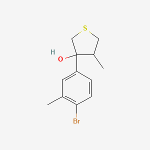 3-(4-Bromo-3-methylphenyl)-4-methylthiolan-3-ol