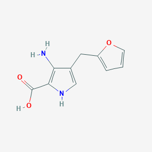 3-amino-4-(furan-2-ylmethyl)-1H-pyrrole-2-carboxylic acid