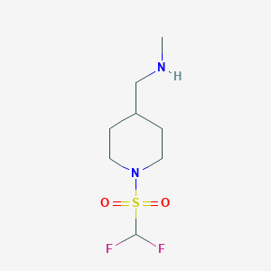 molecular formula C8H16F2N2O2S B13256890 [(1-Difluoromethanesulfonylpiperidin-4-yl)methyl](methyl)amine 