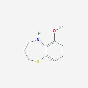 molecular formula C10H13NOS B13256924 6-Methoxy-2,3,4,5-tetrahydro-1,5-benzothiazepine 