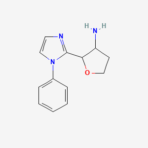 2-(1-Phenyl-1H-imidazol-2-yl)oxolan-3-amine