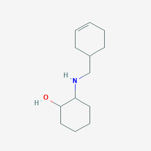 molecular formula C13H23NO B13256991 2-[(Cyclohex-3-en-1-ylmethyl)amino]cyclohexan-1-ol 