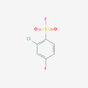 molecular formula C6H3ClF2O2S B13256993 2-Chloro-4-fluorobenzene-1-sulfonyl fluoride 