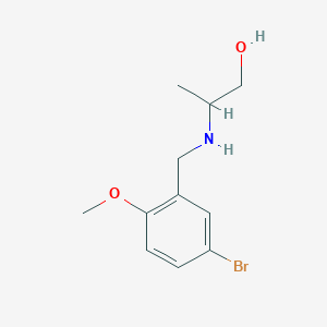 2-{[(5-Bromo-2-methoxyphenyl)methyl]amino}propan-1-ol