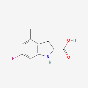 6-Fluoro-4-methyl-2,3-dihydro-1H-indole-2-carboxylic acid