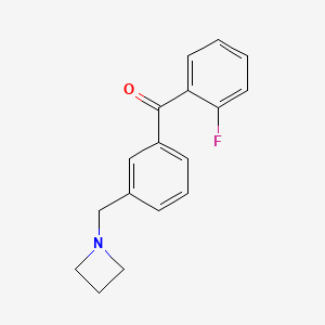 B1325709 3'-Azetidinomethyl-2-fluorobenzophenone CAS No. 898771-89-6