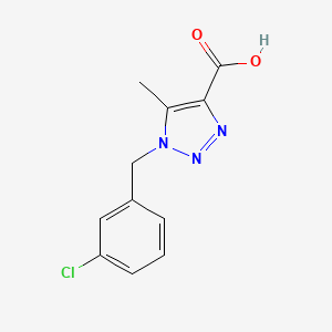 molecular formula C11H10ClN3O2 B13257119 1-(3-chlorobenzyl)-5-methyl-1H-1,2,3-triazole-4-carboxylic acid 