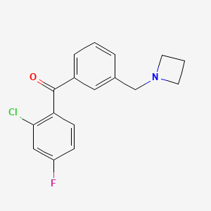 B1325714 3'-Azetidinomethyl-2-chloro-4-fluorobenzophenone CAS No. 898771-99-8