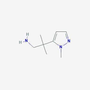 2-methyl-2-(1-methyl-1H-pyrazol-5-yl)propan-1-amine