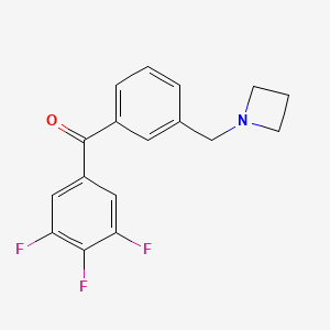 B1325720 3'-Azetidinomethyl-3,4,5-trifluorobenzophenone CAS No. 898772-30-0