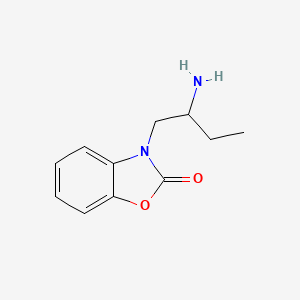 molecular formula C11H14N2O2 B13257224 3-(2-Aminobutyl)-2,3-dihydro-1,3-benzoxazol-2-one 