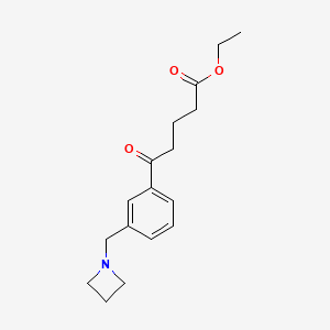 molecular formula C17H23NO3 B1325724 Ethyl 5-[3-(azetidinomethyl)phenyl]-5-oxovalerate CAS No. 898772-48-0