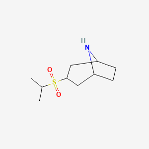 molecular formula C10H19NO2S B13257265 3-(Propane-2-sulfonyl)-8-azabicyclo[3.2.1]octane 