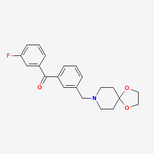 B1325728 3-[1,4-Dioxa-8-azaspiro[4.5]decan-8-ylmethyl]-3'-fluorobenzophenone CAS No. 898761-77-8