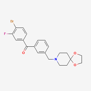 B1325730 4'-Bromo-3-[1,4-dioxa-8-azaspiro[4.5]decan-8-ylmethyl]-3'-fluorobenzophenone CAS No. 898761-93-8