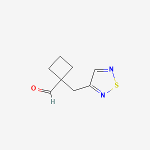 1-(1,2,5-Thiadiazol-3-ylmethyl)cyclobutane-1-carbaldehyde