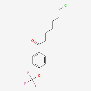 molecular formula C14H16ClF3O2 B1325742 7-氯-1-氧-1-(4-三氟甲氧基苯基)庚烷 CAS No. 898786-10-2