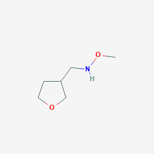 molecular formula C6H13NO2 B13257452 Methoxy[(oxolan-3-yl)methyl]amine 