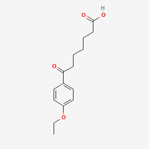 molecular formula C15H20O4 B1325749 7-(4-乙氧基苯基)-7-氧代庚酸 CAS No. 898791-69-0
