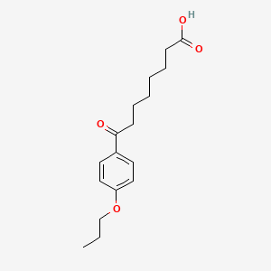 molecular formula C17H24O4 B1325751 8-氧代-8-(4-丙氧基苯基)辛酸 CAS No. 898791-82-7