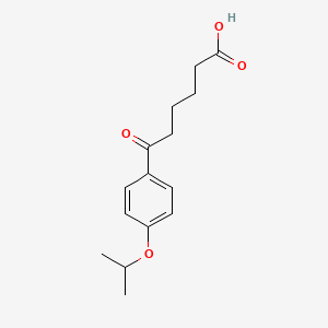 molecular formula C15H20O4 B1325753 6-氧代-6-(4-异丙氧基苯基)己酸 CAS No. 898791-88-3